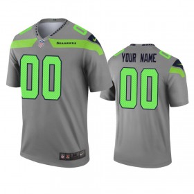 Tröjor Seattle Seahawks Custom grå Inverted Legend - Män